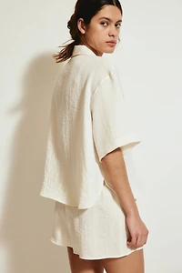 Shorts with Eyelet Embroidery