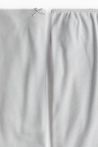 Picot-Trimmed Ribbed Pajamas
