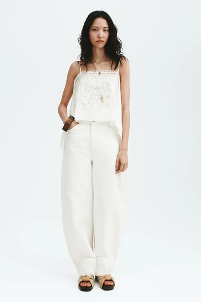 Barrel Leg Regular Waist Jeans