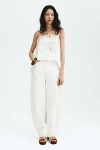 Barrel Leg Regular Waist Jeans