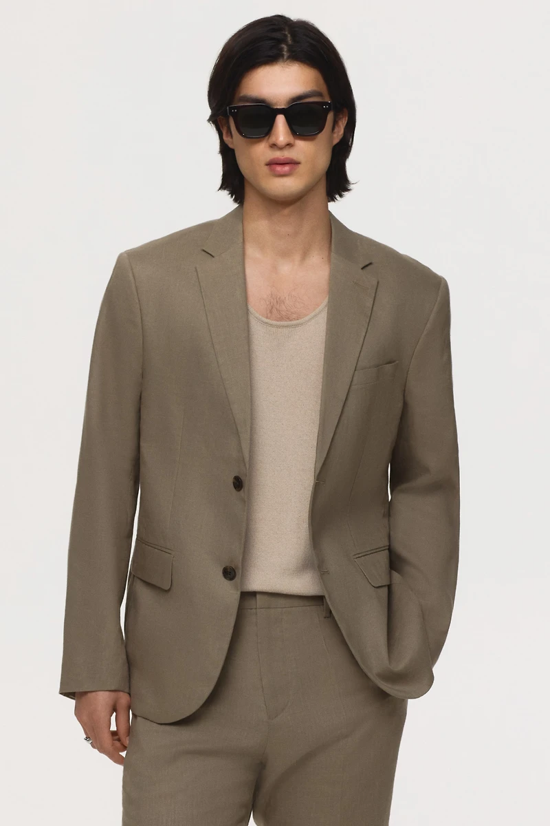 Slim-Fit Linen Jacket
