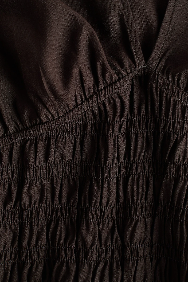 Smocked-Waist Blouse