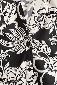 Balloon-sleeved poplin blouse