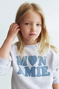 Motif-Detail Brushed-Inside Sweatshirt