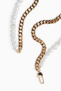 Collier avec perles et chaîne