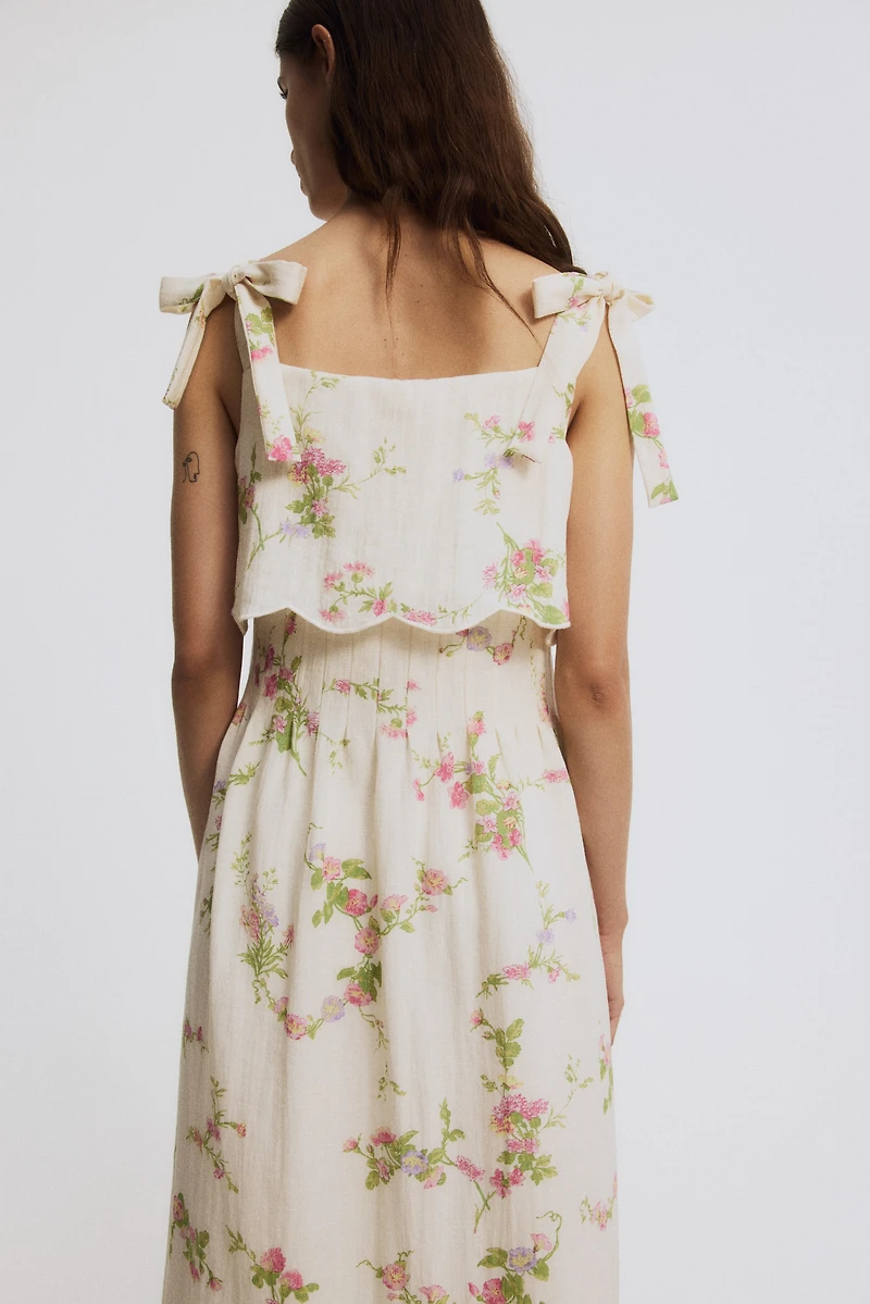 MAMA Robe d'allaitement avec bretelles à nouer