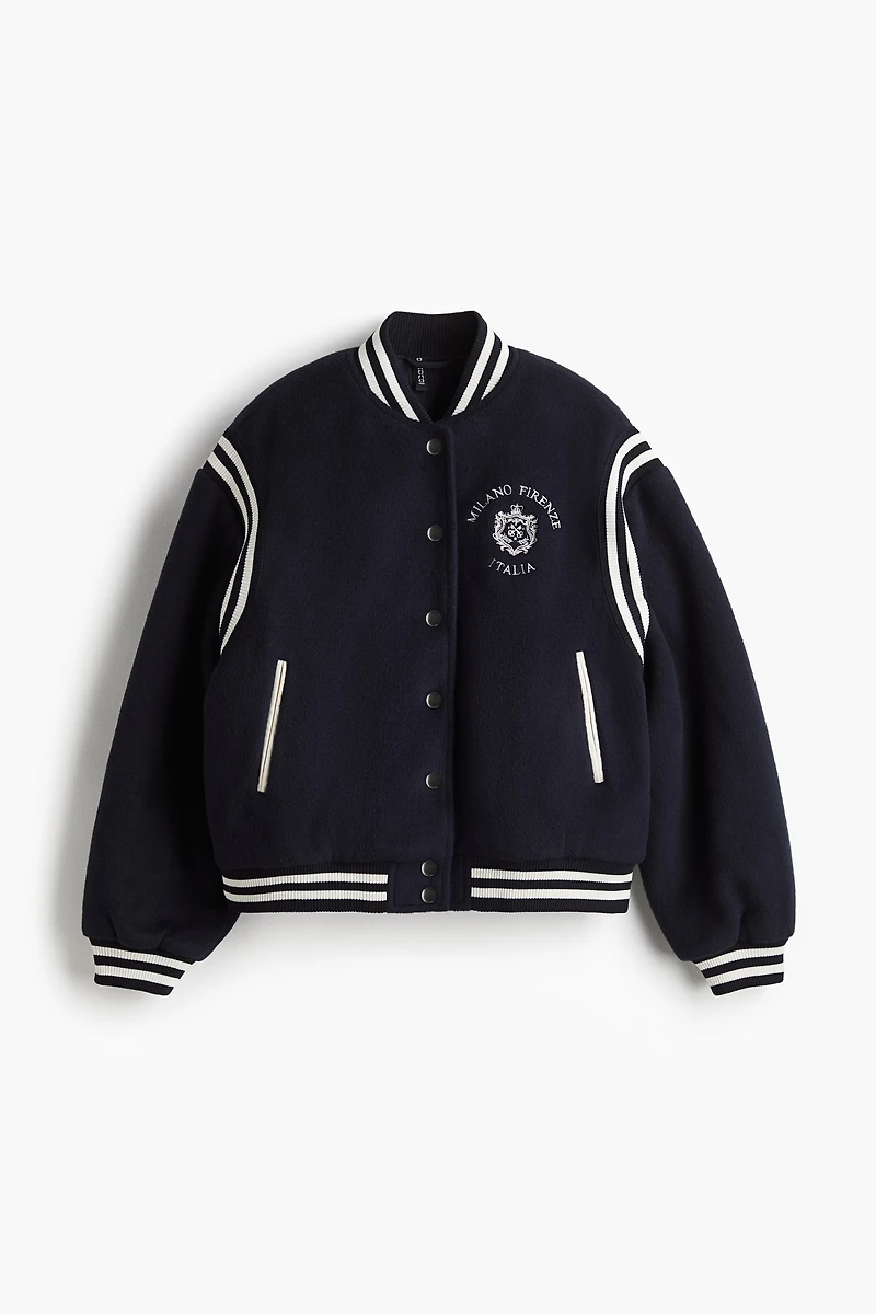 Blouson de baseball en molleton