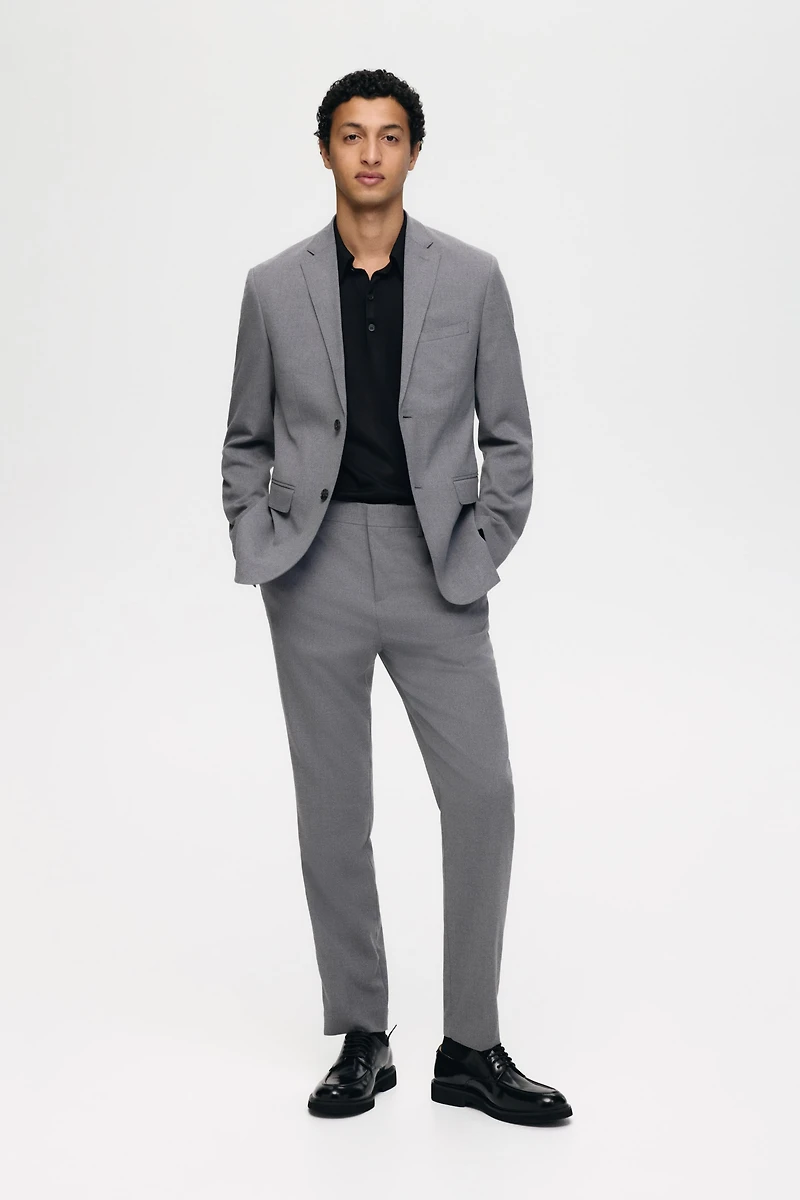 Slim-Fit Single-Breasted Jacket