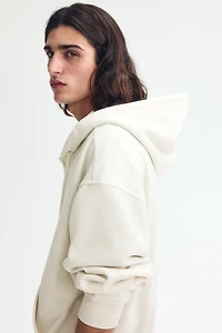 Veste à fermeture éclair ample capuche