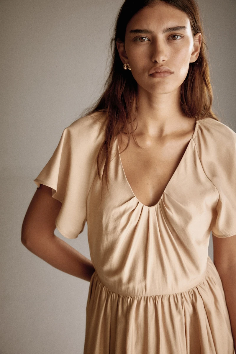 Dress with Flared Skirt