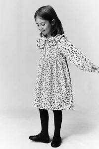 Robe en popeline avec col