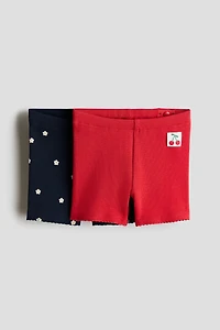 2-Pack Ribbed Bike Shorts