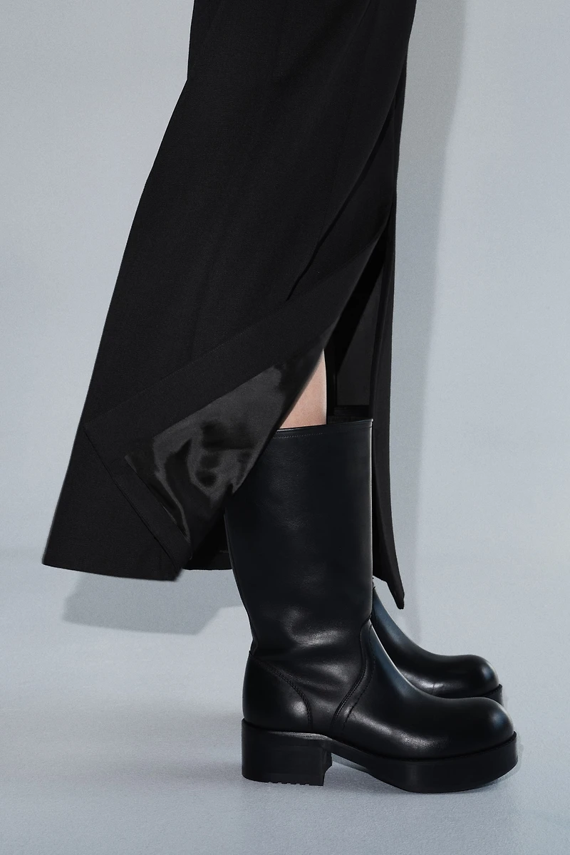 Jupe midi en laine