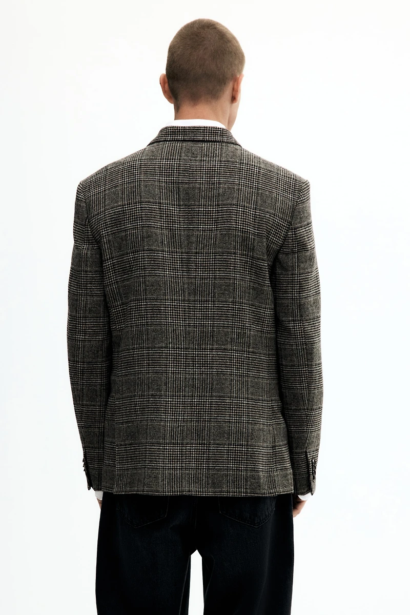 Regular-Fit Wool-Blend Double-Breasted Jacket