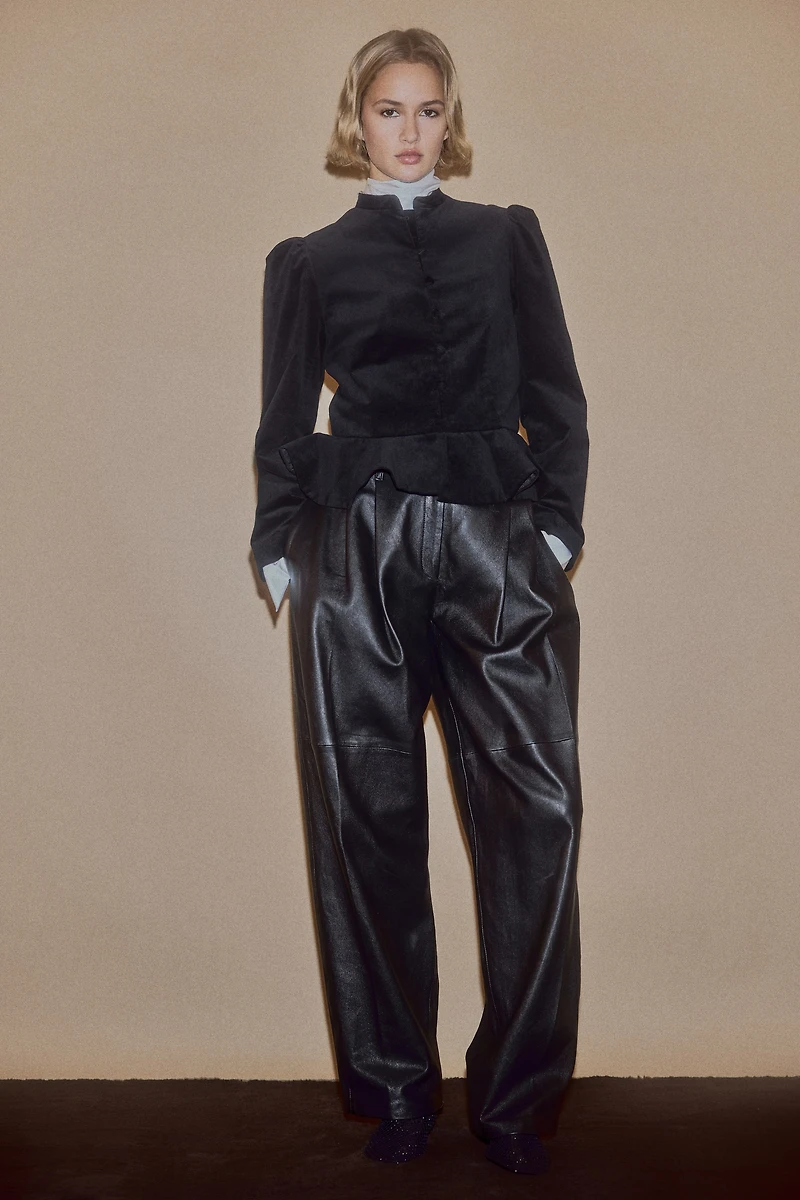 Velvet peplum jacket