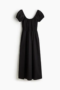 Off-the-Shoulder Poplin Dress