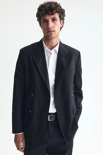 Relaxed-Fit Double-Breasted Jacket