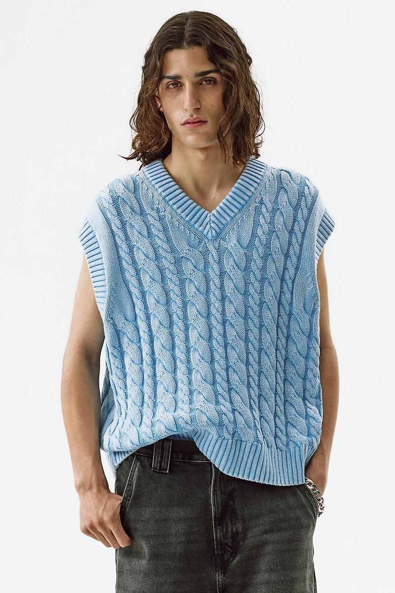 Relaxed-Fit Cotton Sweater Vest