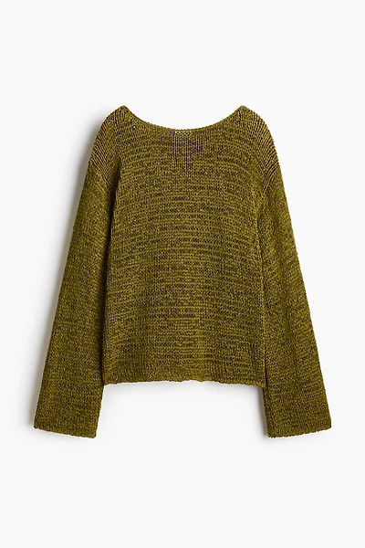 Oversized Textured-Knit Sweater