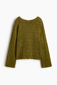 Oversized Textured-Knit Sweater