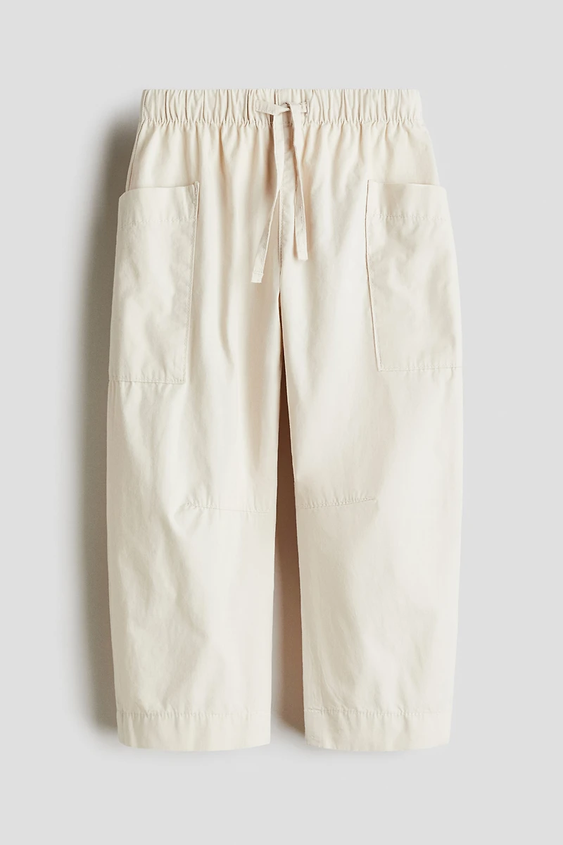Pantalon en coton à jambes tonneau
