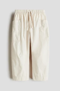 Pantalon en coton à jambes tonneau