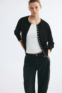 Fine-Knit Cardigan