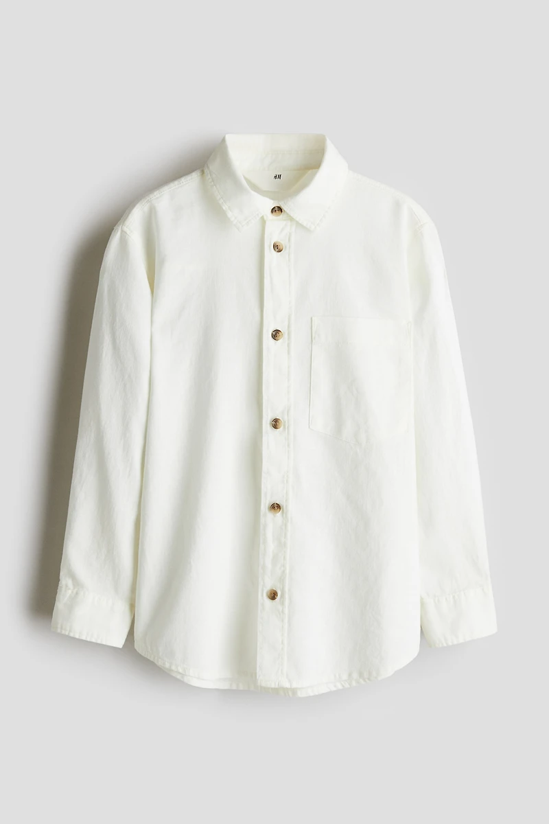 Linen-Blend Shirt