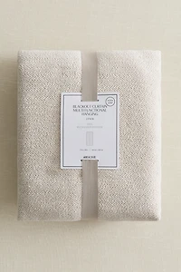 2-Pack Extra-Long Bouclé Blackout Curtain Panels