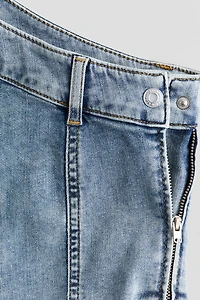 Denim One-Shoulder Top