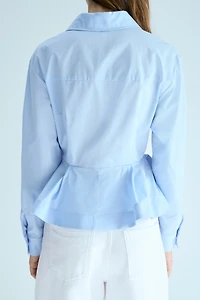 Poplin Peplum Shirt