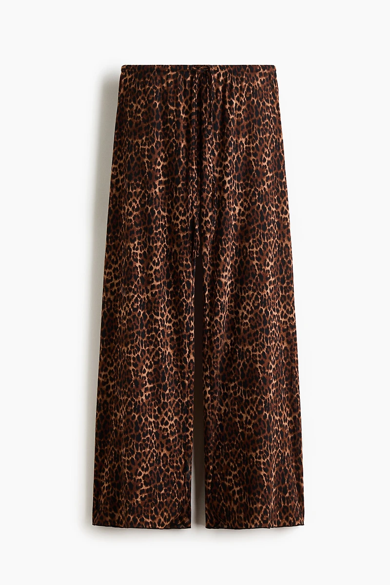 Wide-Leg Pajama Pants