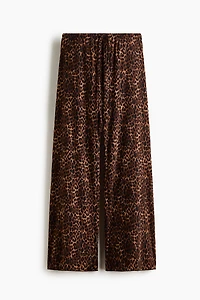 Wide-Leg Pajama Pants
