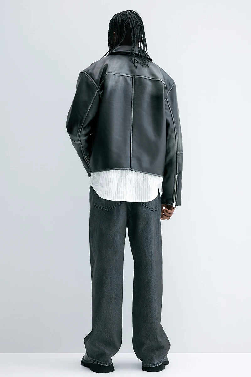 Veste classique en tissu enduit