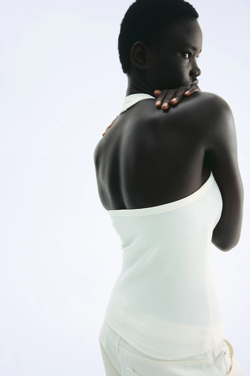 Pima Cotton Halterneck Top