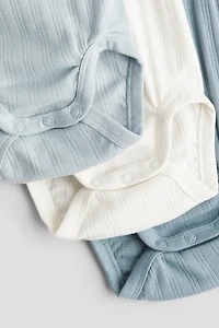 Lot de 3 maillots côtelés à fermeture croisée