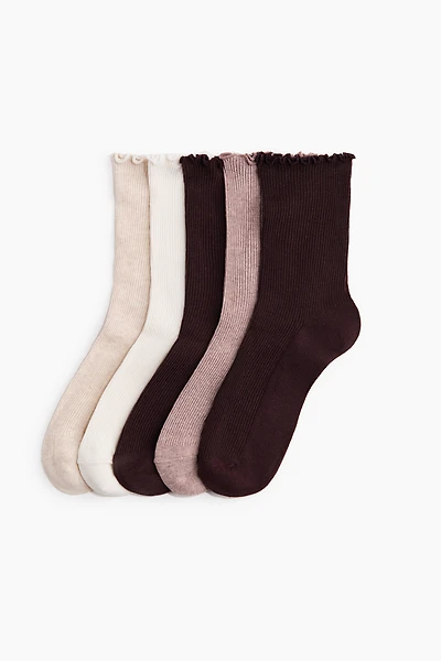 5-pack Rib-knit Socks