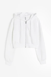 Short Hooded Sweatshirt Jacket