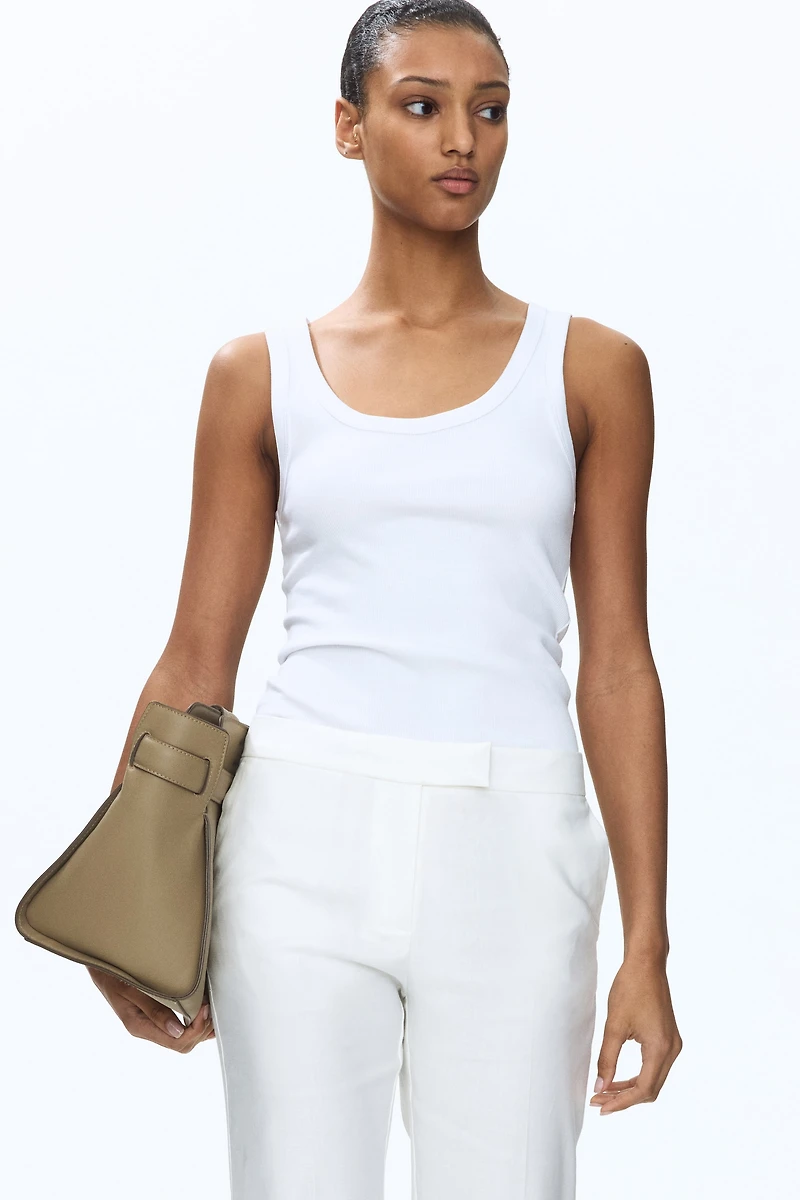 Linen-Blend Dress Pants