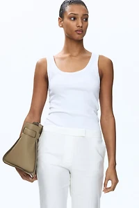 Linen-Blend Dress Pants