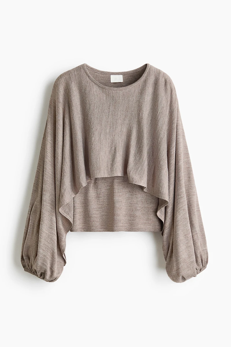 Layered Fine-Knit Top