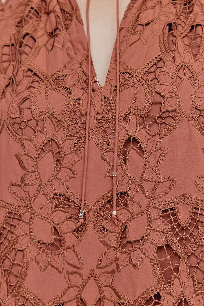 Eyelet Embroidered Dress
