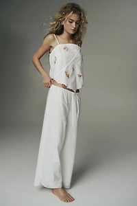 Embroidered Cotton Pajamas