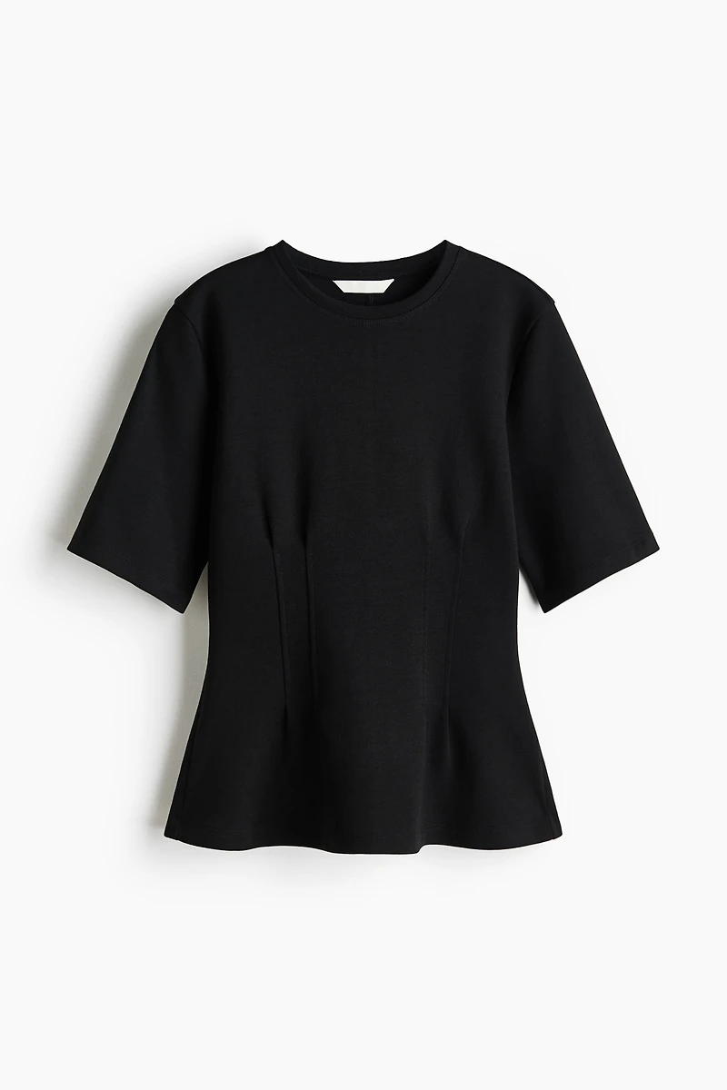 Tapered-Waist Interlock T-Shirt