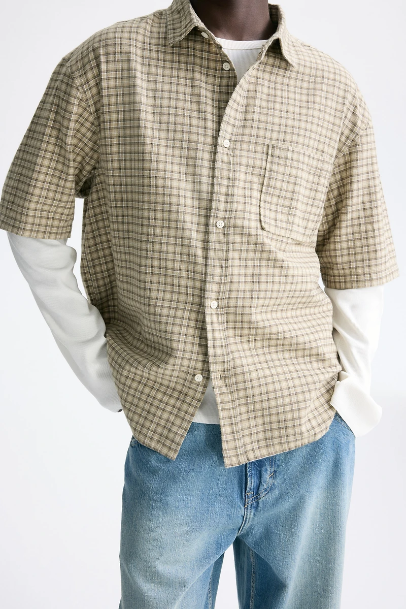 Relaxed-Fit Cotton Flannel Shirt