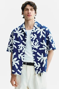 Chemise décontractée à col cubain
