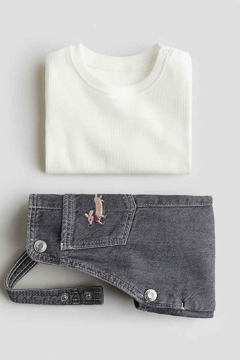 Ensemble 2 pièces avec salopette et haut