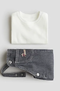 Ensemble 2 pièces avec salopette et haut