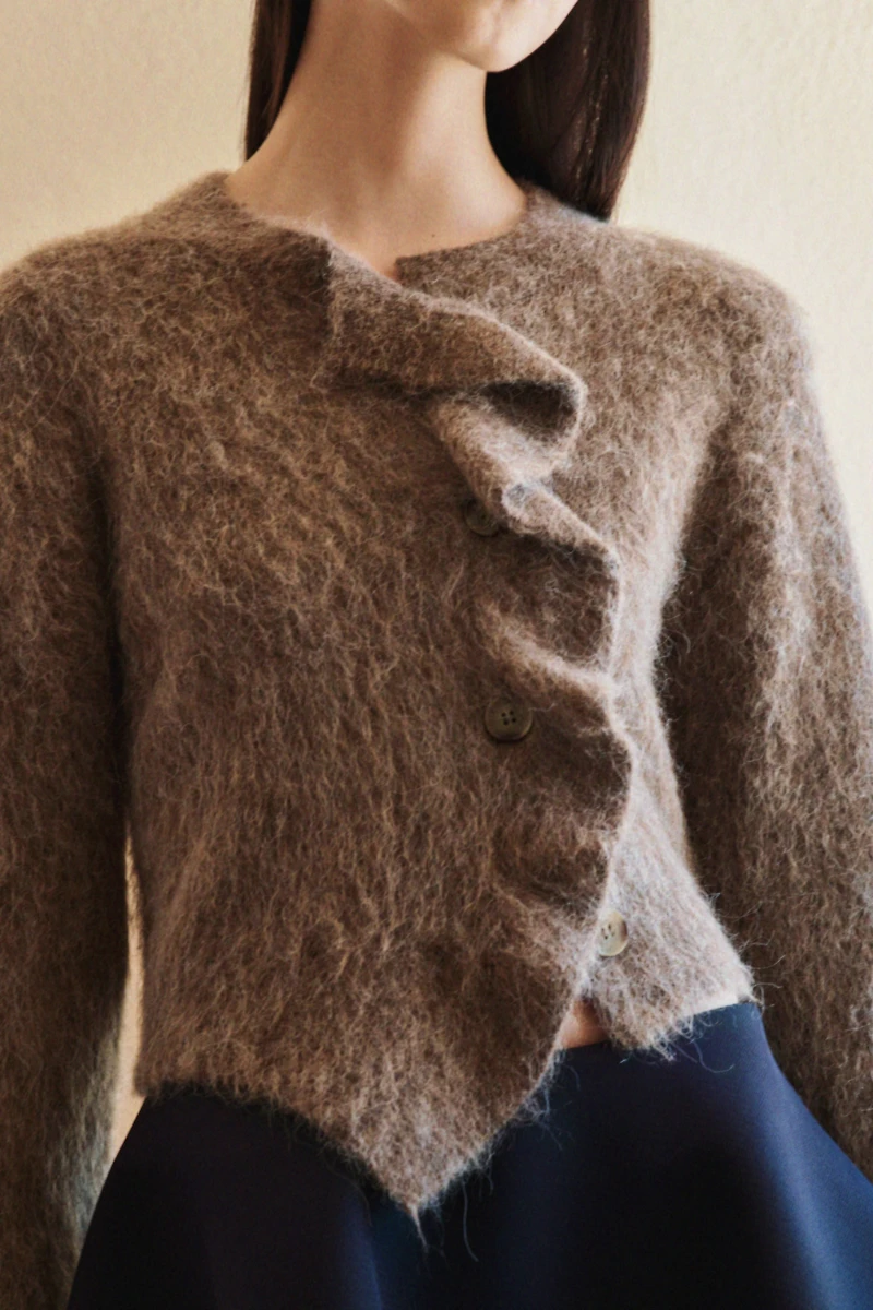 Alpaca-Blend Cardigan