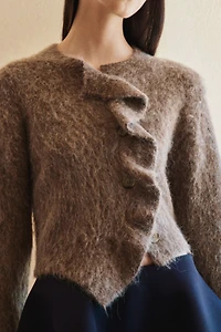 Alpaca-Blend Cardigan